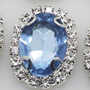 NAUJIENA 10 vnt./rinkinys 20*25MM ovalios akrilo kalnų krištolinio akmens mygtukai užsegamos plokščios nugaros mygtukas, skirtas Scarpbooking Vestuviniams plaukų aksesuarams dekoratyvinis