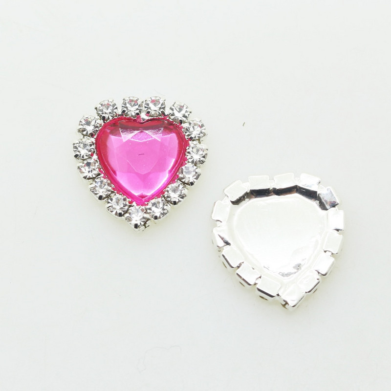 ZMASEY Butoane acrilice 10 buc/set 16 mm Buton inimă Invitație de nuntă Decor Frumusețe Avatar Strălucitor Prețuri cu ridicata