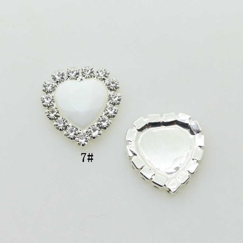 ZMASEY Butoane acrilice 10 buc/set 16 mm Buton inimă Invitație de nuntă Decor Frumusețe Avatar Strălucitor Prețuri cu ridicata