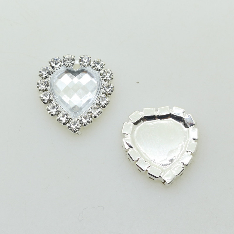 ZMASEY Butoane acrilice 10 buc/set 16 mm Buton inimă Invitație de nuntă Decor Frumusețe Avatar Strălucitor Prețuri cu ridicata