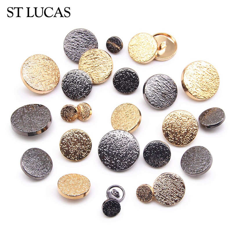 10 kom/lot Novi modni klasični veliki gumbi za šivanje, ukrasni zlatni crni gumbi za odjeću, dodaci za kaput DIY