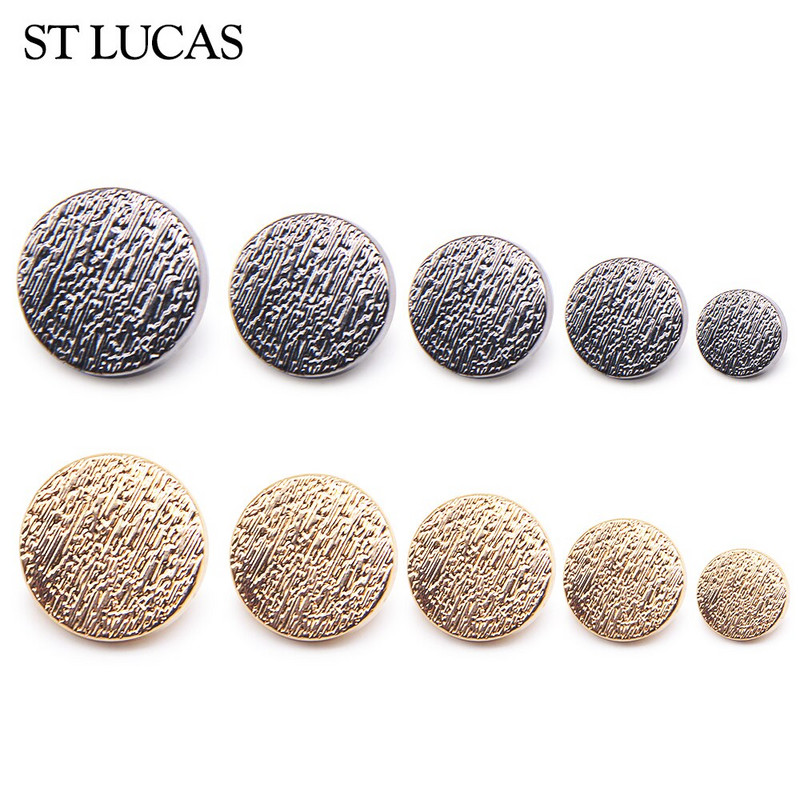 10 kom/lot Novi modni klasični veliki gumbi za šivanje, ukrasni zlatni crni gumbi za odjeću, dodaci za kaput DIY