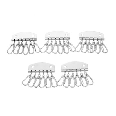 5 τμχ Συμπαγής θήκη κλειδιού Πορτοφόλι Μπρελόκ Αλυσίδα 4-6 Γάντζοι Χειροποίητα Δερμάτινα Χειροποίητα Αξεσουάρ DIY