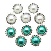 Buton cu stras perlat 10buc/lot16MM Cusut Decorativ Cămașă Material Cataramă Artizanat Cataramă Decorativă Argint