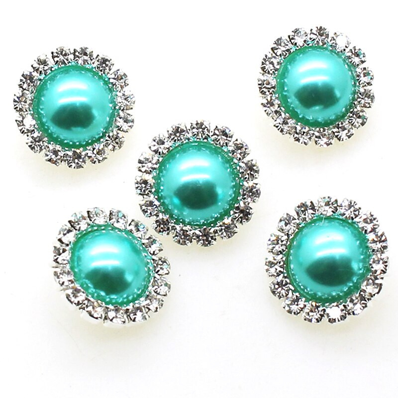 Buton cu stras perlat 10buc/lot16MM Cusut Decorativ Cămașă Material Cataramă Artizanat Cataramă Decorativă Argint