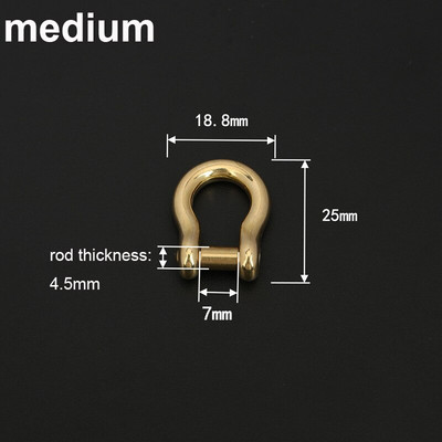 1 buc. Carabinier din alamă solidă D arc cătuș șurub cu fantă detașabil fob inel cheie breloc conector articulat cataramă feronerie bricolaj