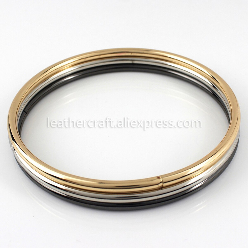 1x Μεταλλικό συμπαγές O-ring τσάντα λαβής Αντικατάσταση τσάντας λουράκι αποσκευών DIY Fashion Hardware Αξεσουάρ 115mm (4-1/2")