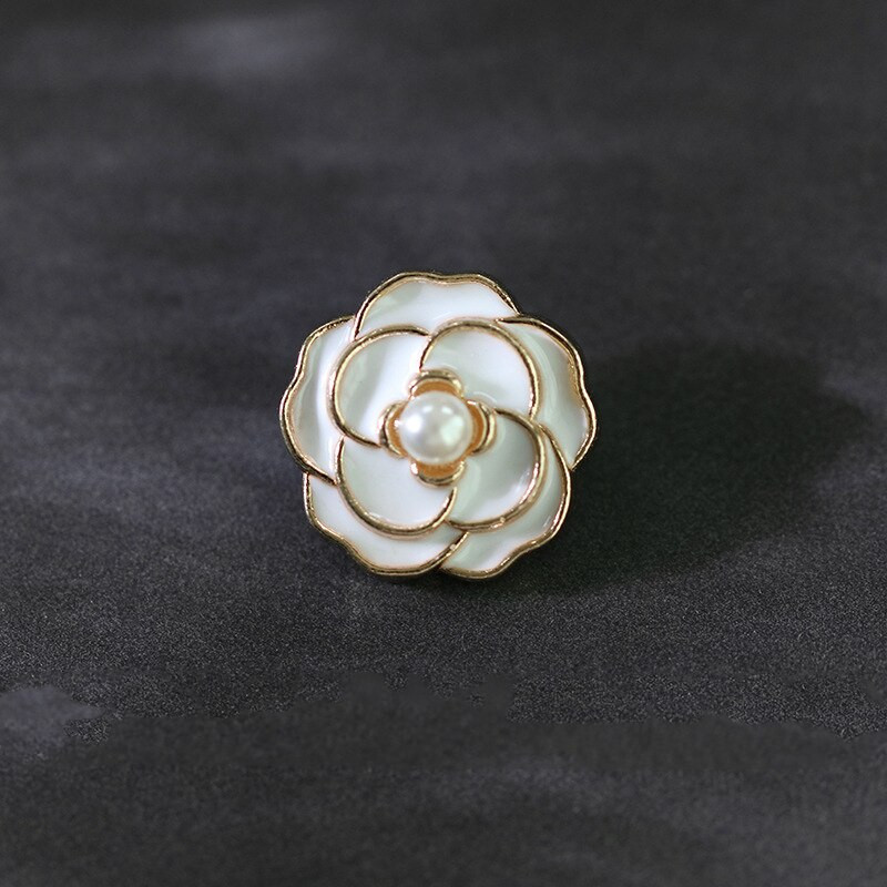 10tk Black Vintage Pearl Flower nööbid riietamiseks Kaunid naiste riided Dekoratiivsed nööbid Õmblemine Tarvikud Nööbid