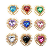 10 kom/serija 27 mm ukrasni gumbi od legure u obliku srca Gumbi DIY pozlaćeni ukrasi za odjeću Ukrasi za suknje Dodaci