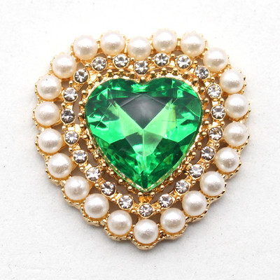 10 kom/serija 27 mm ukrasni gumbi od legure u obliku srca Gumbi DIY pozlaćeni ukrasi za odjeću Ukrasi za suknje Dodaci