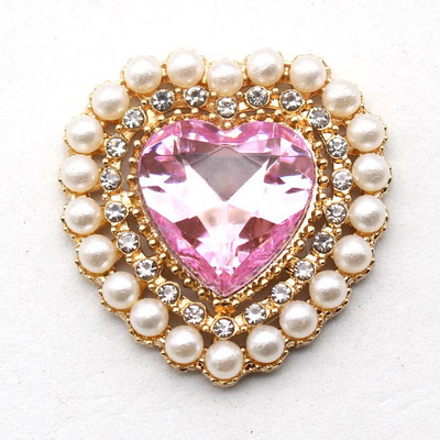 10 kom/serija 27 mm ukrasni gumbi od legure u obliku srca Gumbi DIY pozlaćeni ukrasi za odjeću Ukrasi za suknje Dodaci