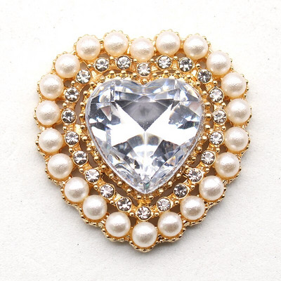 10 kom/serija 27 mm ukrasni gumbi od legure u obliku srca Gumbi DIY pozlaćeni ukrasi za odjeću Ukrasi za suknje Dodaci