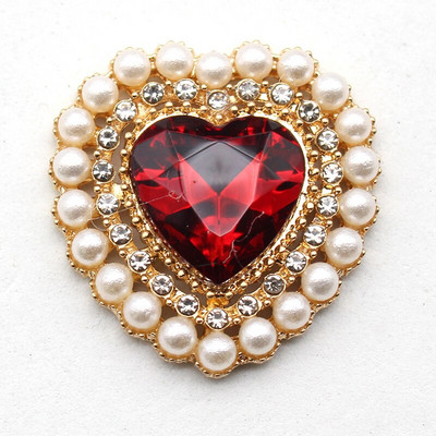 10 kom/serija 27 mm ukrasni gumbi od legure u obliku srca Gumbi DIY pozlaćeni ukrasi za odjeću Ukrasi za suknje Dodaci