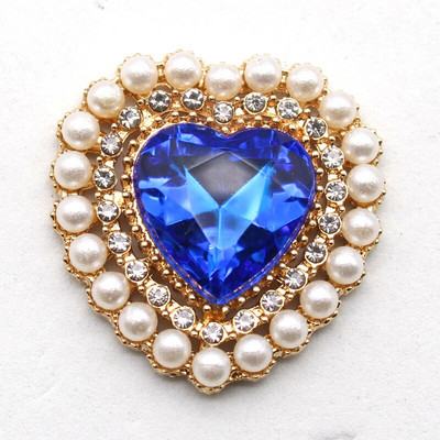 10 kom/serija 27 mm ukrasni gumbi od legure u obliku srca Gumbi DIY pozlaćeni ukrasi za odjeću Ukrasi za suknje Dodaci