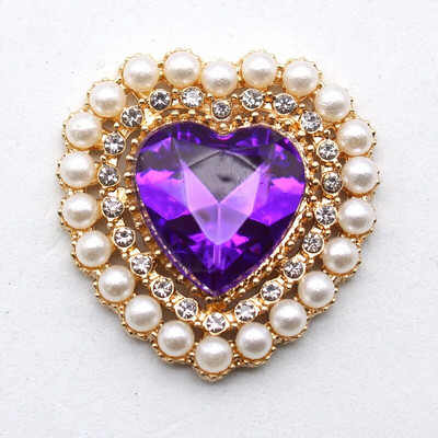 10 kom/serija 27 mm ukrasni gumbi od legure u obliku srca Gumbi DIY pozlaćeni ukrasi za odjeću Ukrasi za suknje Dodaci