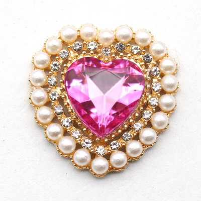 10 kom/serija 27 mm ukrasni gumbi od legure u obliku srca Gumbi DIY pozlaćeni ukrasi za odjeću Ukrasi za suknje Dodaci