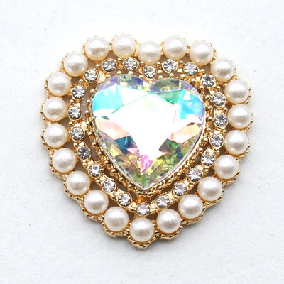 10 kom/serija 27 mm ukrasni gumbi od legure u obliku srca Gumbi DIY pozlaćeni ukrasi za odjeću Ukrasi za suknje Dodaci