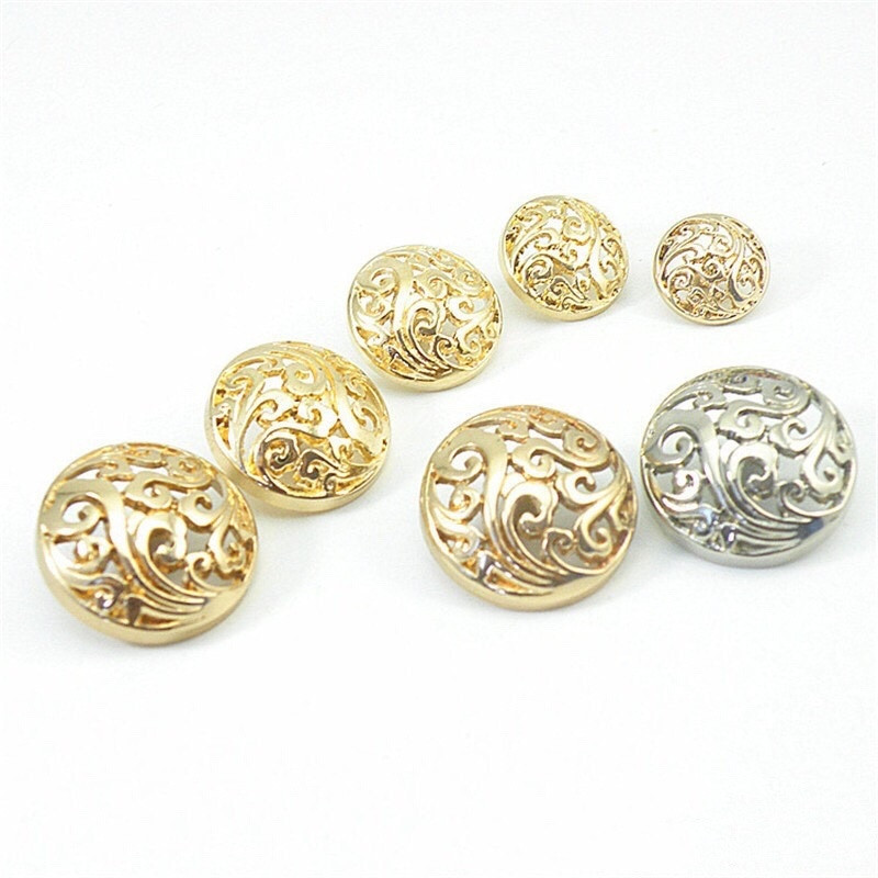 15/20/25mm metalinės vintažinės auksinės sagos paltams siuvimo medžiagai siuvimo priedai Drabužių sagos mados palaidinės sagos