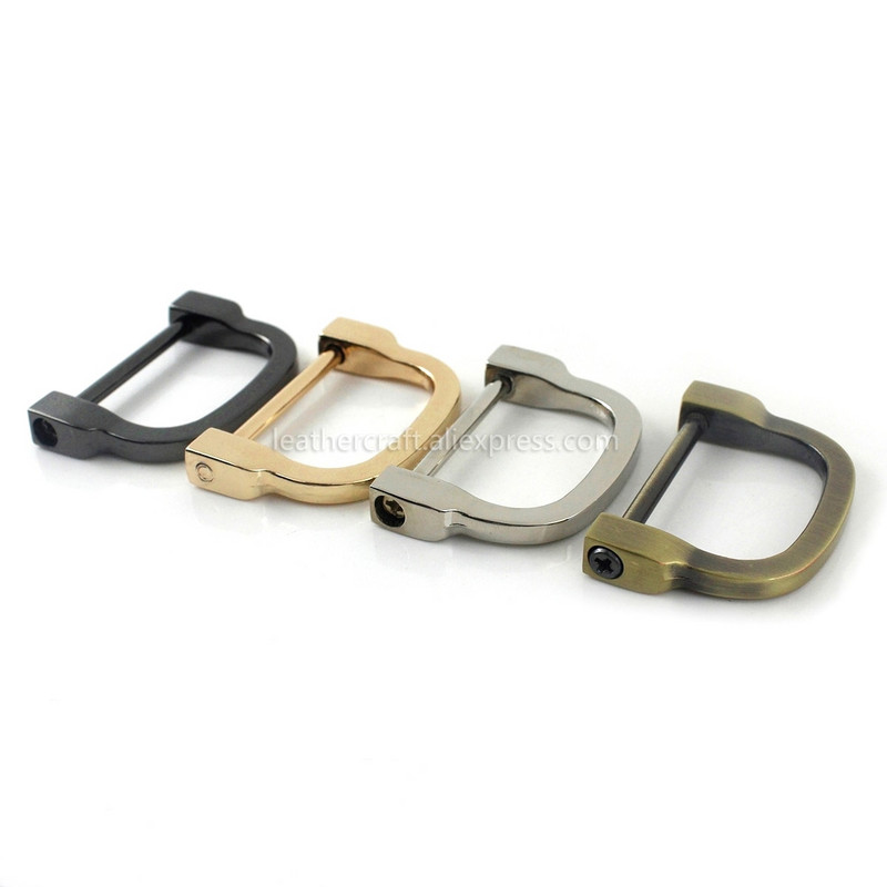 1 x Μεταλλικό 2 μεγεθών Δαχτυλίδι D-ring αγκράφα Μπρελόκ Δαχτυλίδι Γάντζος σύνδεσμος βιδωτός πείρος σύνδεσης Λουράκι τσάντας κούμπωμα Δερμάτινα ανταλλακτικά