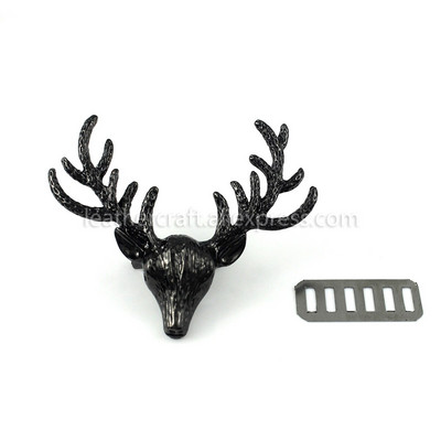 1x Metāla Cute Briežu aizdare sprādzes končos Sprādzes Soma Maks Cepures Dekors Aparatūra DIY Ādas Amatniecības aksesuāri Zelta 60mm (1-3/8")