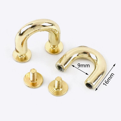 10/20/30 tk metallist pandlad mood U-rõngad kott-kaaresild koos kruviühendusega riidepuu rihmarihma jaoks DIY nahast käsitöö KY552