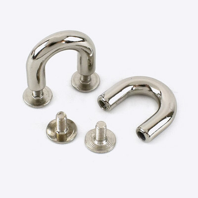 10/20/30 tk metallist pandlad mood U-rõngad kott-kaaresild koos kruviühendusega riidepuu rihmarihma jaoks DIY nahast käsitöö KY552