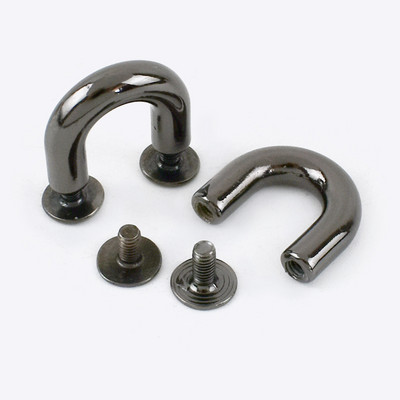 10/20/30 tk metallist pandlad mood U-rõngad kott-kaaresild koos kruviühendusega riidepuu rihmarihma jaoks DIY nahast käsitöö KY552