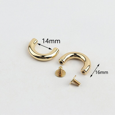 10/20/30 tk metallist pandlad mood U-rõngad kott-kaaresild koos kruviühendusega riidepuu rihmarihma jaoks DIY nahast käsitöö KY552