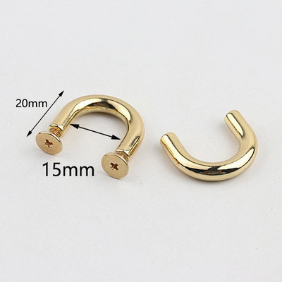 10/20/30 tk metallist pandlad mood U-rõngad kott-kaaresild koos kruviühendusega riidepuu rihmarihma jaoks DIY nahast käsitöö KY552