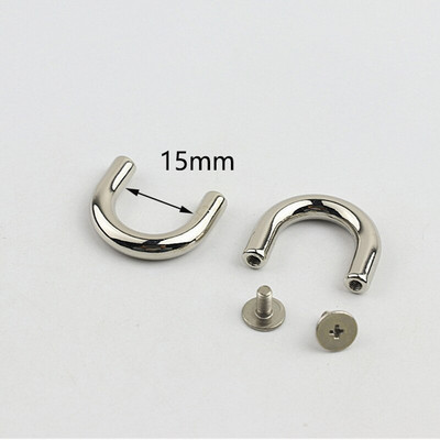 10/20/30 tk metallist pandlad mood U-rõngad kott-kaaresild koos kruviühendusega riidepuu rihmarihma jaoks DIY nahast käsitöö KY552