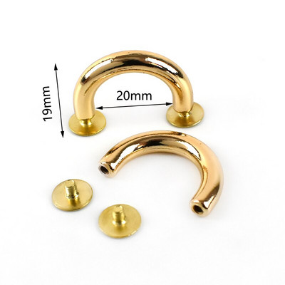 10/20/30 tk metallist pandlad mood U-rõngad kott-kaaresild koos kruviühendusega riidepuu rihmarihma jaoks DIY nahast käsitöö KY552