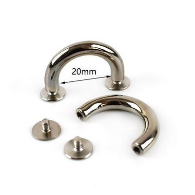 10/20/30 tk metallist pandlad mood U-rõngad kott-kaaresild koos kruviühendusega riidepuu rihmarihma jaoks DIY nahast käsitöö KY552