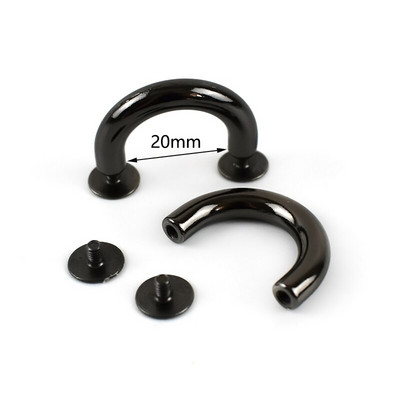 10/20/30 tk metallist pandlad mood U-rõngad kott-kaaresild koos kruviühendusega riidepuu rihmarihma jaoks DIY nahast käsitöö KY552