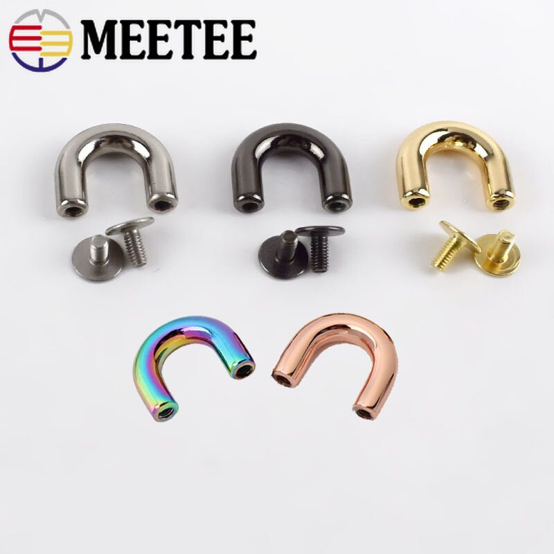 10/20/30kom Metalne kopče Modna U prstena torba Lučni most s vijčanim konektorom Vješalica za remen DIY kožni obrt KY552