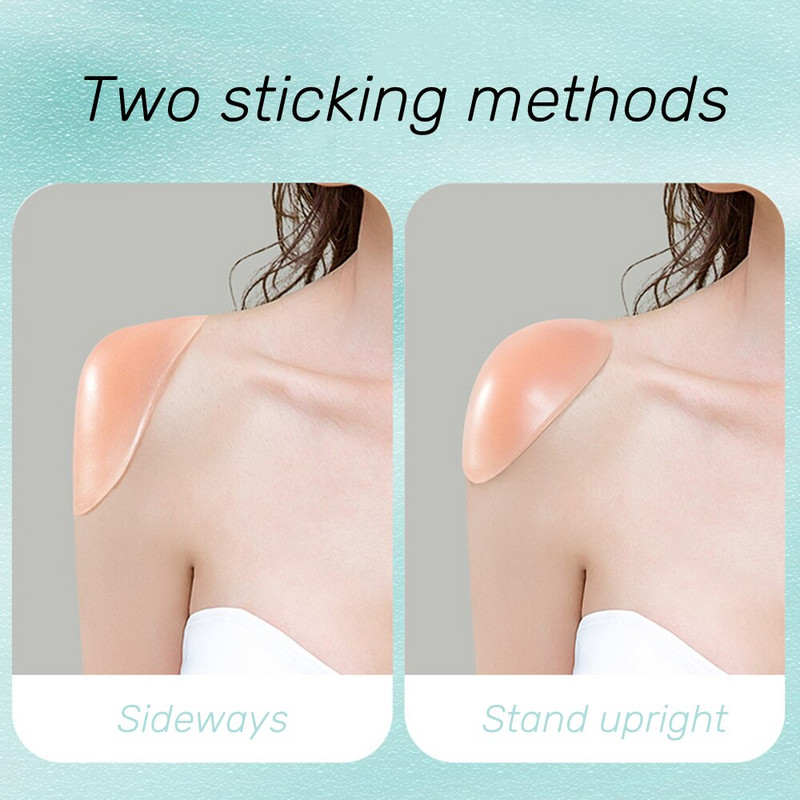 Μαλακή αντιολισθητική επένδυση ώμου από σιλικόνη για γυναικείο ενισχυτικό ώμου Επαναχρησιμοποιήσιμη αυτοκόλλητη διακόσμηση ρούχων 2022