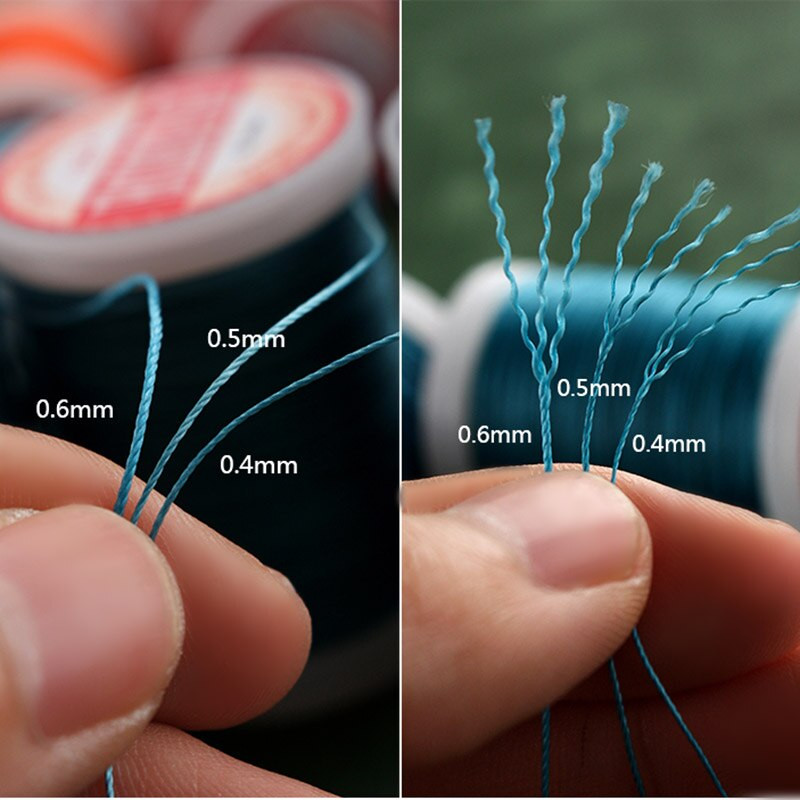 Ață rotundă de 0,4/0,5/0,6 mm pentru cusut artizanal din piele, bricolaj, bijuterii, snur din poliester împletit manual, șnur acoperit cu ceară