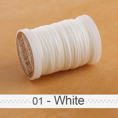 Nauji 0,6 mm apvalūs vaškuoti siūlai, skirti siuvinėti odą poliesterio virvele, padengta vašku, virvelėmis pintos piniginės balnelio „pasidaryk pats“ priedai