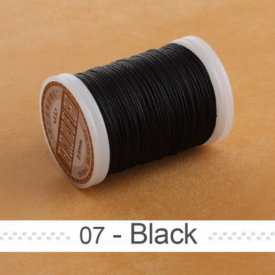 Nauji 0,6 mm apvalūs vaškuoti siūlai, skirti siuvinėti odą poliesterio virvele, padengta vašku, virvelėmis pintos piniginės balnelio „pasidaryk pats“ priedai