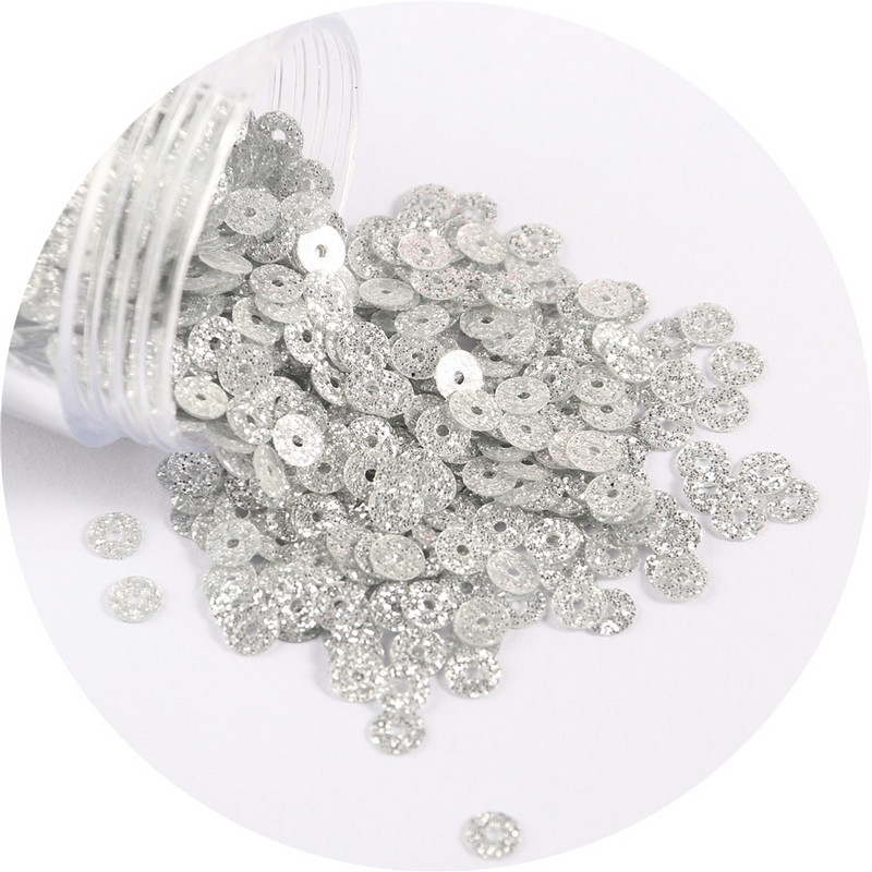10g Παλέτες 2mm 3mm 4mm PET Glitter Παγιέτες Επίπεδες στρογγυλές χαλαρές πούλιες Ράψιμο Στολισμός γάμου Craft Scrapbook DIY αξεσουάρ