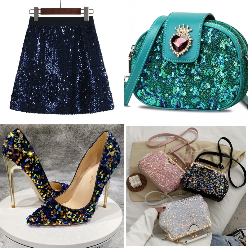 10g Παλέτες 2mm 3mm 4mm PET Glitter Παγιέτες Επίπεδες στρογγυλές χαλαρές πούλιες Ράψιμο Στολισμός γάμου Craft Scrapbook DIY αξεσουάρ