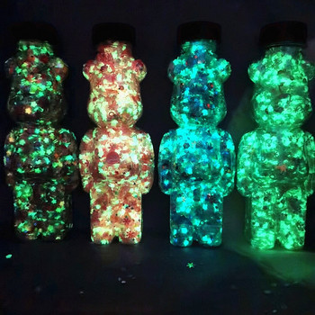 Φωτεινή πήλινη πούλιες χάντρες Diamond Mix Glow In The Dark Party DIY Bright Paint Star Wishing Bottle Fluorescent Particles Παιχνίδια