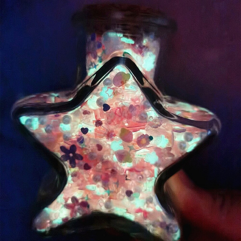 Svjetleće glinene perle sa šljokicama Mješavina dijamanata Glow in the Dark Party DIY Bright Paint Star Wishing Bottle Fluorescentne čestice Igračke