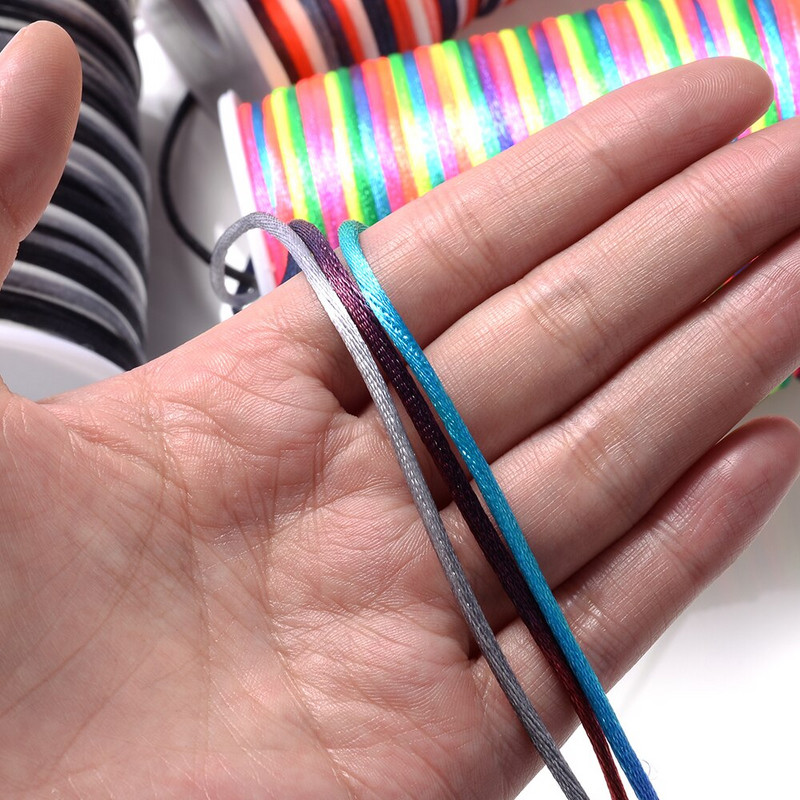 Sârmă împletită cu noduri chinezești de 20 m și 2,5 mm, frânghie în grad de sârmă, pentru realizarea de bijuterii, brățară DIY, frânghie lucrată manual, fir împletit (nu 1 rolă)