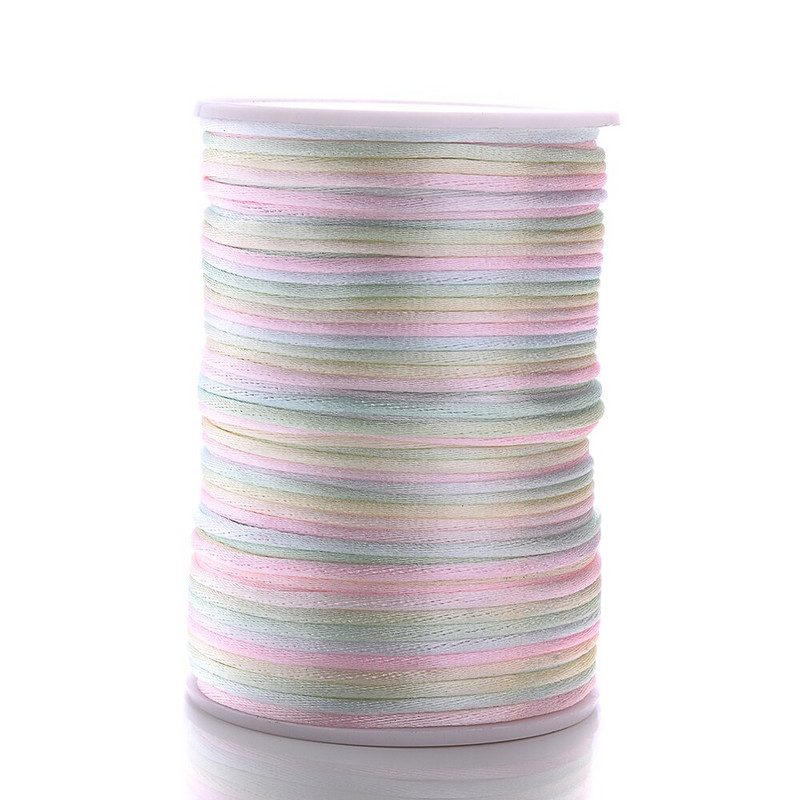 Sârmă împletită cu noduri chinezești de 20 m și 2,5 mm, frânghie în grad de sârmă, pentru realizarea de bijuterii, brățară DIY, frânghie lucrată manual, fir împletit (nu 1 rolă)