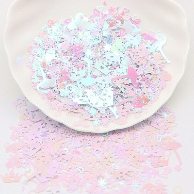 Formos blizgučiai Kalėdų puošmena Shell Star Snaigė PVC palaidi blizgučiai Beauty Glitter padėklai, skirti Nailart gleivių užpildymui