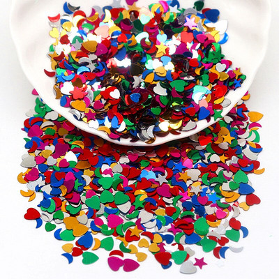 Formos blizgučiai Kalėdų puošmena Shell Star Snaigė PVC palaidi blizgučiai Beauty Glitter padėklai, skirti Nailart gleivių užpildymui