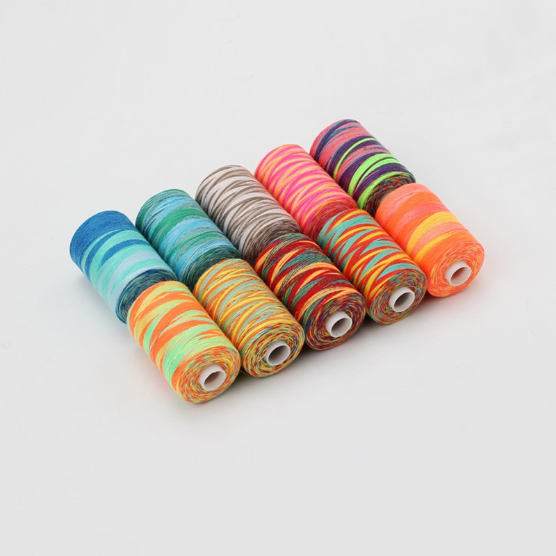 1000 jardi/rola 40S/2 poliesterski konac za šivaći stroj, konac obojen duginim bojama Konac za šivanje za vezenje