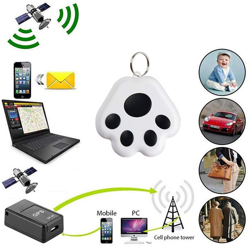 Naujas mini belaidis „Bluetooth“ naminių gyvūnėlių GPS sekiklis, paslėptas išmanusis stebėjimo prietaisas šunims, kačių lokatorius, naminių gyvūnėlių antkaklio priedai