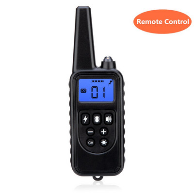 Zgardă electronică reîncărcabilă de dresaj pentru câini, 800 m, rezistentă la apă, oprirea lătratului, afișaj LCD, telecomandă pentru sunet cu vibrații de șoc