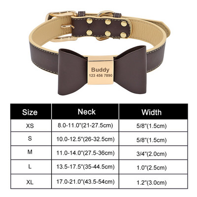 Isikupärastatud nailonist Bowknot koera kaelarihm kohandatud trükitud Chihuahua prantsuse bullodog kaelarihmad reguleeritav nimesilt väikestele keskmistele koertele